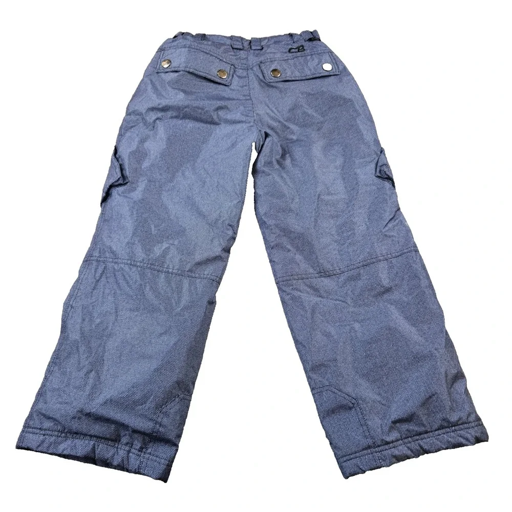 CB Boy's Ski Snow Pants Adjustable Waist Elastic Ankle Pockets Galore Size 10 - Picture 5 of 14